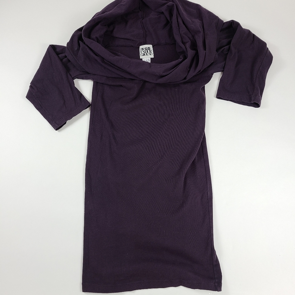 PRAIRIE UNDERGROUND Purple Cowl Neck Dress